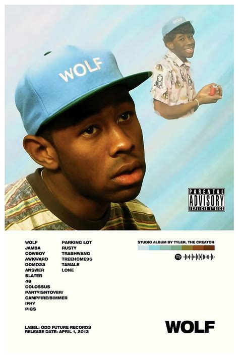 wolf poster tyler|Tyler, the Creator Wolf Poster